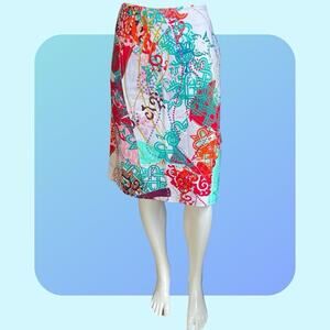 Jeans Christian Lacroix Women’s Skirt EU 40 US 8 M Multicolor Aline Knee Length
